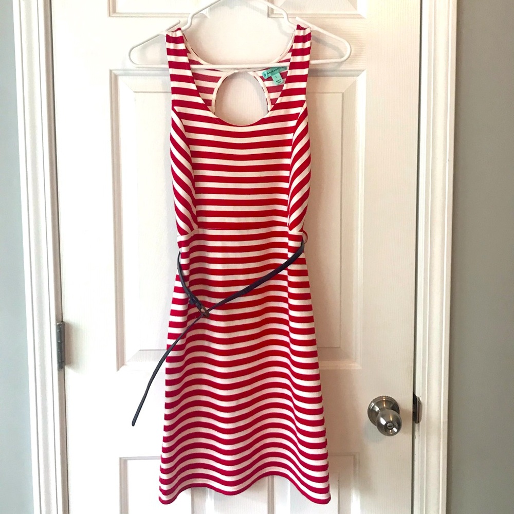 Red & White Striped JJ Authentic Dress